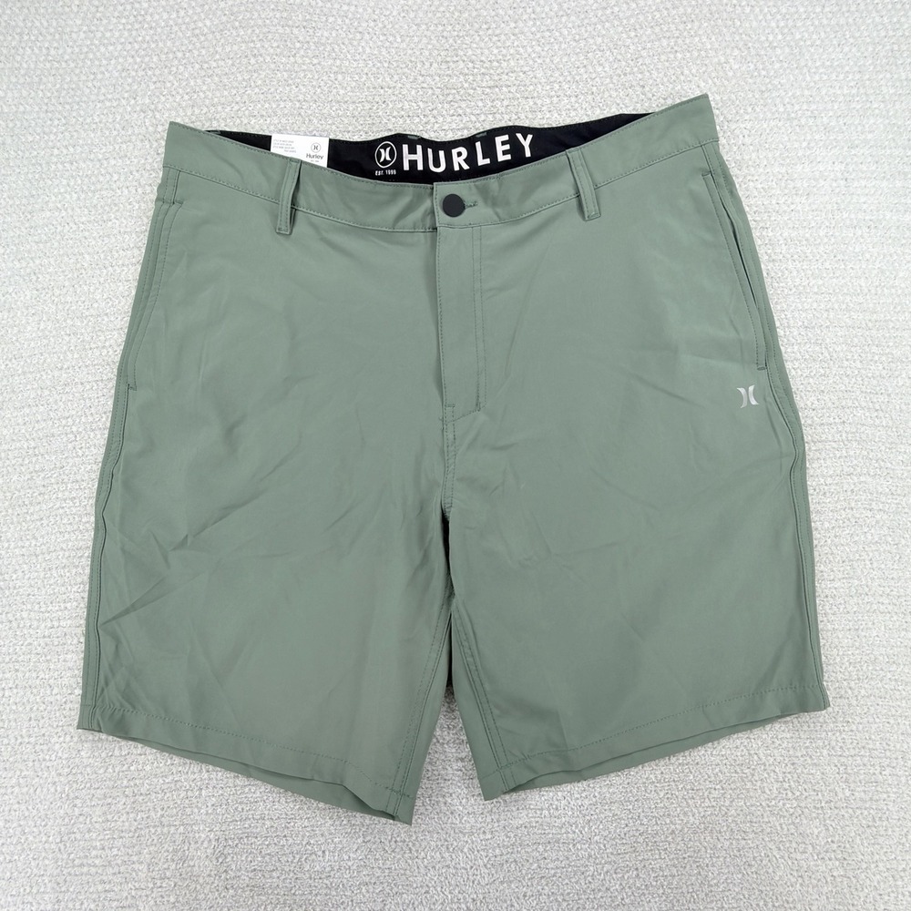 NWT Hurley Hybrid Walkshort Mens 38 Green 4 Way Stretch Quick Dry Shorts